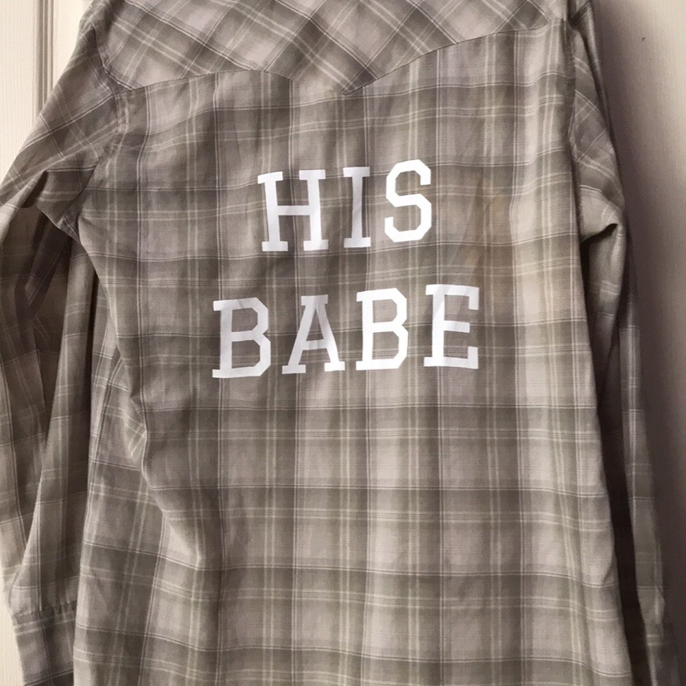 His Babe Button Down